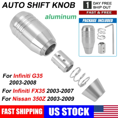 PARA 2003-09 INFINITI G35 NISSAN 350Z PERILLA DE CAMBIO AUTOMÁTICA ALUMINIO PALANCA DE CAMBIOS Foto 1 de 4