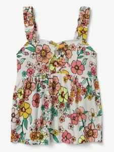 Justice Girl's Knit Lace Up Babydoll Tank Size XL Plus (16P/18P) Multicolor - Picture 1 of 3