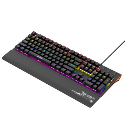 Wired Mechanical Gaming Keyboard with Illuminated Blue Switches  USB S2I0 - Image 1 of 4