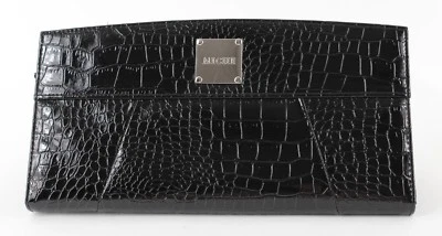 Miche Ella 6" x 11.5" Black Faux Reptile Patent Tri Fold Purse Cover - Image 1 of 3