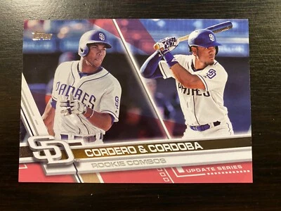 FRANCHY CORDERO 2017 TOPPS UPDATE PINK PARALLEL ROOKIE RC #'D 16/50 W/ CORDOBA - Image 1 of 2