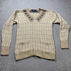 Suéter Ralph Lauren De Colección Para Hombres Pequeño Seda Tejido Bolsillos Cosby Colorido - Imagen 1 de 9