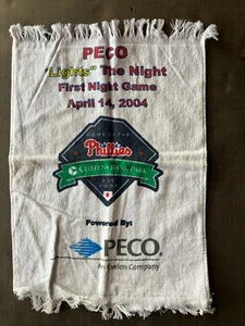 2004 PHILLIES PECO "LIGHT" THE NIGHT 1ST GAME CITIZEN'S BANK 4/14 RALLYE HANDTUCH - Bild 1 von 1
