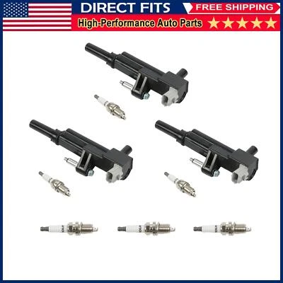 3x Ignition Coil + 6x Spark Plug For 2009-2010 Dodge Dakota Jeep Grand Cherokee Foto 1 de 4