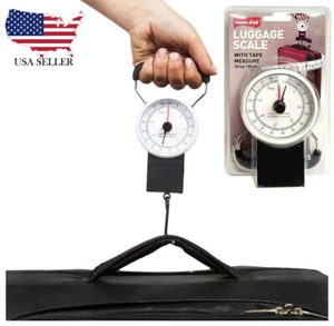 Luggage Scale 35kg 80lb Suitcase Travel Fishing Compact Weighing 1M Tape Measur - Picture 1 of 8
