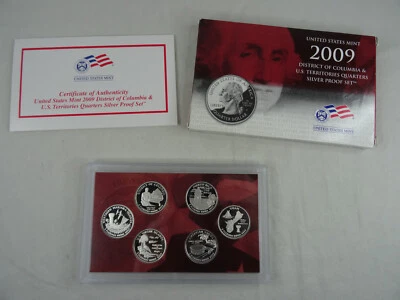 2009-S Silver Quarter Proof Set 6 Coins OGP & COA 90% US Mint Territories - Image 1 of 4