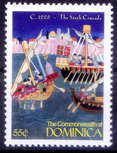Sexta Cruzada por el Emperador Fredrick II, Historia, Dominica 2000 MNH, Milenio  Foto 1 de 1