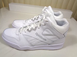 Reebok CN8645 Hi top faux leather ‘White Light Grey trim’ men's Size 13 ~ EUC - Picture 1 of 21