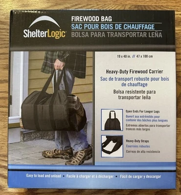 New! ShelterLogic Open Ended Heavy Duty Firewood Bag 19 X 40 Inches - Image 1 of 2