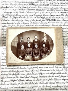 Antike Foto Kabinettkarte Kauffman York, PA Gruppe von 8 Personen - Bild 1 von 15