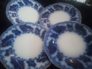 Johnson Brothers Normandy Flow Blue Dessert Plates 4 - Picture 1 of 3
