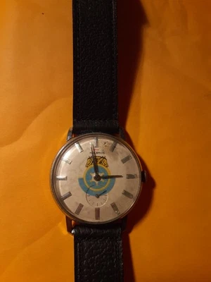 Винтажные рабочие мужские часы HELBROS Teamsters Union с рекламным циферблатом - Изображение 1 из 4