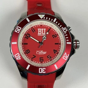 Boston Terriers BU KYBOE The College Watch Company Men's New Batteries 48mm - Picture 1 of 5