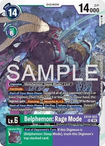 Belphemon: Rage Mode EX10-022 SR Super Rare Sinister Order NM - Picture 1 of 1