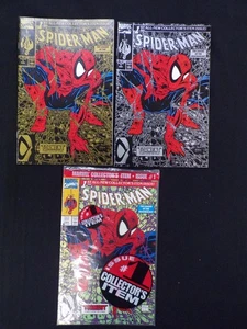 SPIDER-MAN #1 MARVEL COMICS LOT OF (3) BOOKS THREE DIFFERENT COVERS BY MCFARLANE - Picture 1 of 8