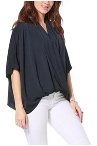 Colleen Lopez Women's Crossover Dolman Sleeve Top Black - Picture 1 of 1