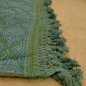 Satin VTG Sears Bellissimo Collection 60s Full Bedspread 92x108 Fringe Italy - Picture 1 of 12
