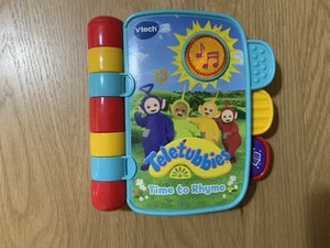Teletubbies Time To Rhyme Electronic Talking Light Up Musical Book Vtech - Picture 1 of 9