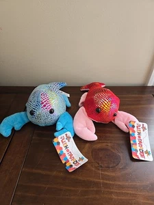 Peluche imbottito fabbrica dei giocattoli 8” 2 blu e rosso lucido  - Foto 1 di 4