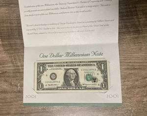 2001 (D) One Dollar Millennium NEW NOTE - $1 CLEVELAND Uncirculated  - Picture 1 of 2