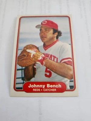 1982 Fleer Johnny Bench Cincinnati Reds & Hall of Fame #57 EX - Image 1 of 2