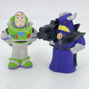 Disney Store Toy Story Baño Juego Buzz Lightyear y Emperador Zurg! Lote de 2 - Imagen 1 de 5
