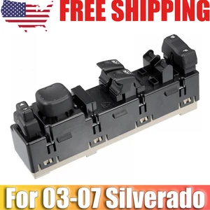 Driver LF Side Power Window Switch For 03-07 Chevy Silverado GMC Sierra 15883318 - Picture 1 of 11