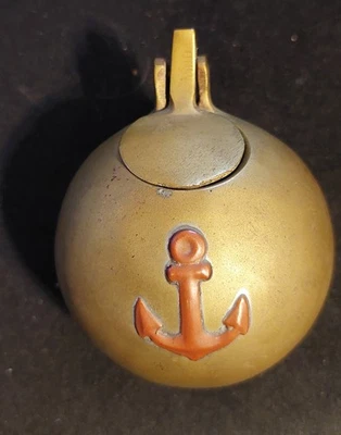 ANCIEN CENDRIER DE MARINE BRONZE BON ETAT - Photo 1/4