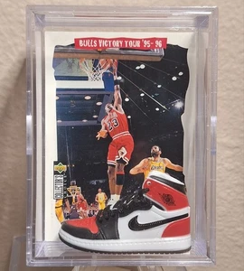 1996 Collectors Choice Michael Jordan Commemorative Shadow Box With Jordan 1  - Bild 1 von 2