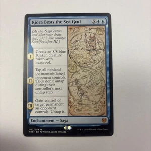 Kiora Bests the Sea God LP Theros Beyond Death 52/264 inglese saga regolare - Foto 1 di 10