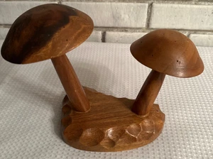 Adesivo Filippine porta stuzzicadenti funghi in legno vintage alto 7,5 - Foto 1 di 10