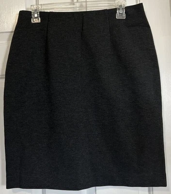 Falda lápiz J. Jill Ponte para mujer talla pequeña gris carbón tejida ropa de trabajo elástica Foto 1 de 4