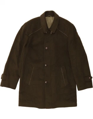 MC GREGOR Mens Overcoat IT 52 XL Green Wool CM10 - Image 1 of 3