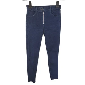 J Brand Alana High Rise Crop Exposed Zipper Skinny Jeans - Picture 1 of 6