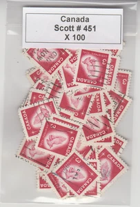 CANADÁ - USADO - SC # 451 X 100 - ARTESANÍA..ETC. - Imagen 1 de 1