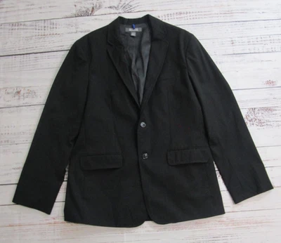 Kenneth Cole Reaction Solid Black Single Breasted Blazer Suit Jacket Mens Large - Image 1 of 4