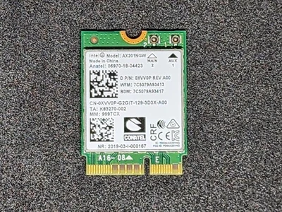 Genuine Intel AX201NGW Dual Band Wi-Fi 5.0 2.4GHZ Bluetooth Network Card XVV0P - Image 1 of 4