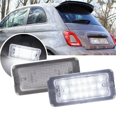 2x Lâmpadas de LED de matrícula 51800482 para Fiat 500 Abarth 500 2007-16 - Imagem 1 de 4