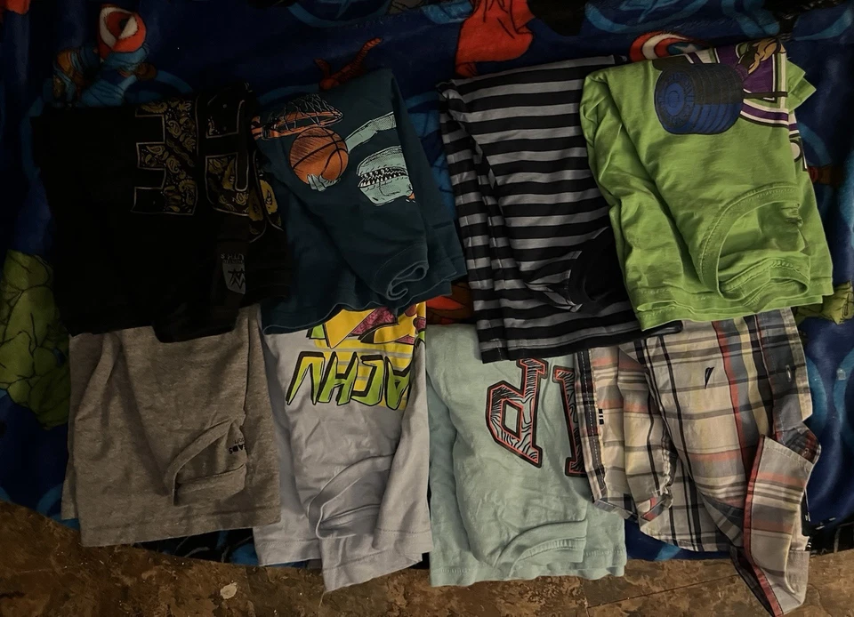 Lot of 8 Preowned Shirts Boys Size 6/7 Gap, Nautical, Pokémon Mixed Lot - Image 1 of 4