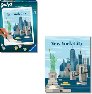 Ravensburger - CreArt City, New York, Dipingere con i Numeri, Kit Pittura,...  - Foto 1 di 7