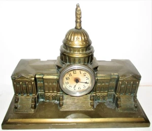 ORIGINAL 1924 Souvenir US Capitol Building w Clock - Picture 1 of 6