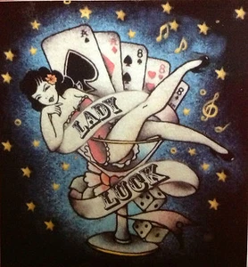 2-PACK RAT ROD HOT ROD STICKER LADY LUCK VINTAGE RACING RAT FINK TOOLS GAS OIL - Picture 1 of 1