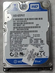 WD SCORPIO BLUE 1TB 2.5" 5400RPM SATA HARD DRIVE WD10TPVT - WD10TPVT-65HT5T0 - Bild 1 von 5