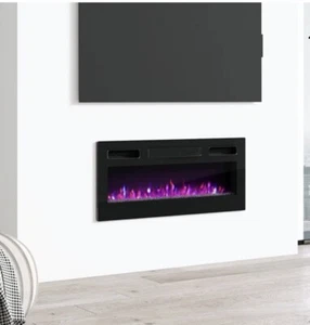 Electric Fireplace 29 1/3” Wall Mounted Recessed Fireplace Heater - Picture 1 of 9