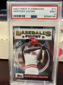2020 Aristides Aquino Finest Flashbacks #71 Rookie RC - PSA 9 - Cincinnati Reds - Picture 1 of 4