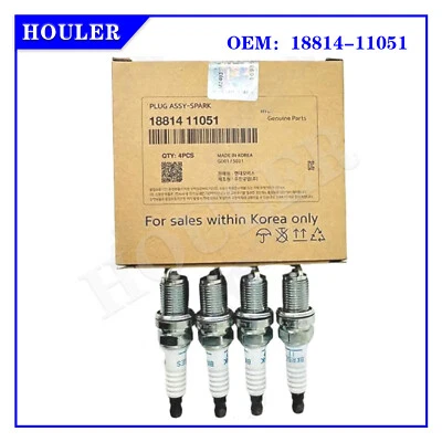 4 PIEZAS BUJÍAS 18814-11051 para 93-11 HYUNDAI ACCENT ELANTRA SCOUPE TIBURON RIO Foto 1 de 4