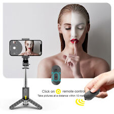 Mini perche à selfie flexible sans fil Q11s avec télécommande et lumière LED.