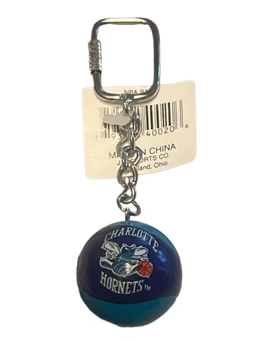 Vintage 90s NBA Basketball Charlotte Hornets Lil' Sports Brat Keychain Cover