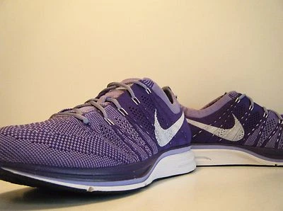 OG Nike Flyknit Trainer Purple White Sz. 6.5 (Womens 8) Olympic Racer 532984-551 - Image 1 of 4