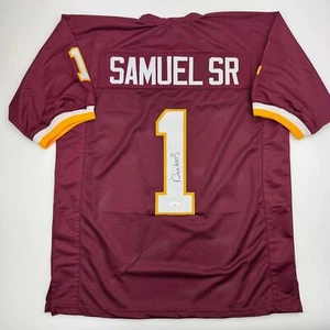 Autographed/Signed Deebo Samuel Washington Burgundy Football Jersey JSA COA - Picture 1 of 4